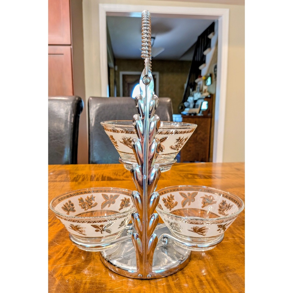 Vintage Mid Century Libbey Glass Company 
Tiered Condiment Caddy 1950's - 1960's